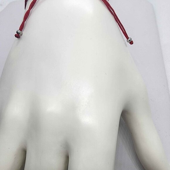 New Sterling SIlver 925 Elephant Design With Red String Bracelet - Picture 3 of 3